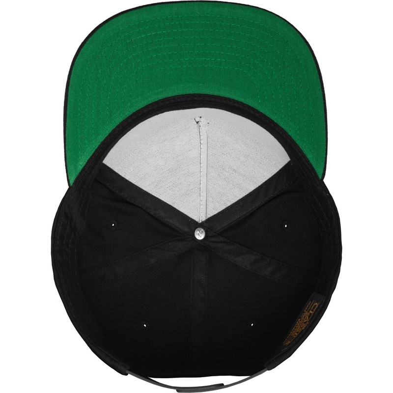 Flexfit Unisex Kasket klassisk 5 panel snapback M tze, Schwarz,
