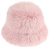 Erying Fuzzy Bucket Hat for Women Fluffy Faux Fur Warm
