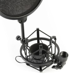 Fame EA 27 Pop Microphone Spider with Pop Protection Suitable for Standard Microphone Tripod Models, Prevents Impact Sound and Pulsive Sounds, Easy Mount, for Microphones with 4.5 cm Diameter