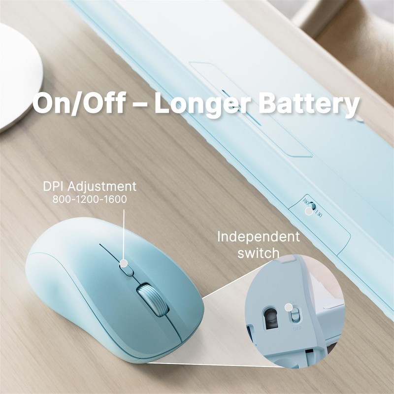 FCPLU x UBOTIE Wireless Keyboard and Mouse Combo with 110