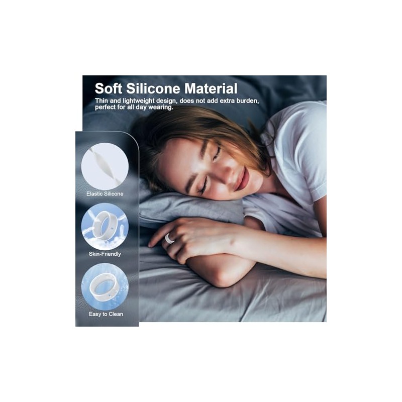 10-Pack Silicone Ring Covers for Oura Ring Protection