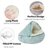 Cave-Inspired Hooded Pet Bed for Cats & Dogs - Fluffy