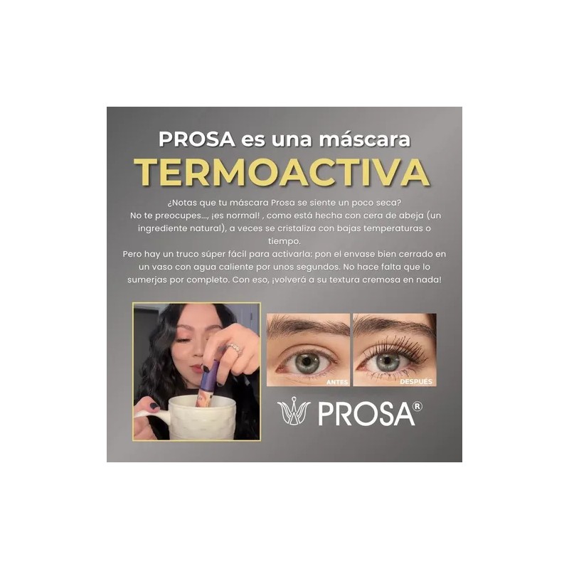 Máscara Para Pestañas Prosa Maxi-volumen A Prueba De Agua