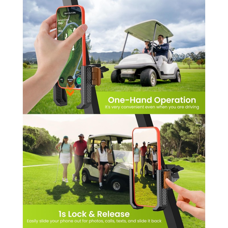 Golf Cart Phone Holder Mount - 3s Phone Clip Install,