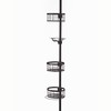 Utopia Alley Rust-Resistant Tension Pole Shower Caddy, 3 Shelves (Oil