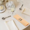 FELTECHELECTR 200pcs Kraft Paper Cutlery Holders Disposable Silverware Bags for