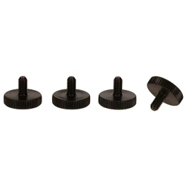 PrecisionGeek Knurled Thumb Screw Black Steel M4 x 10mm DIN 653 16mm dia (Set of 4)