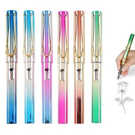 peiqiup Eternal Pencil (Pack of 6) Infinity Pencil with Eraser, Clear and Fluent Writing, for Children and Adults for Writing, Drawing