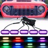 MONOKING 5PCS RGB LED Grille Lights Compatible for 2024-2025 Jeep