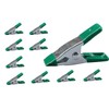 10 Pcs Green 2 Inches Small Metal Spring Clamps Heavy