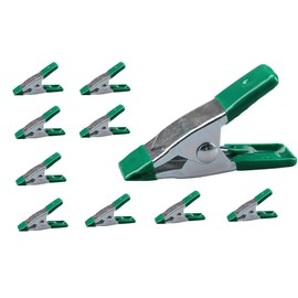 10 Pcs Green 2 Inches Small Metal Spring Clamps Heavy Duty Spring Clips Large Woodworking Clamps Rubber Tip Clips Hand Clamps Heavy Duty Clasps Spring Clamps