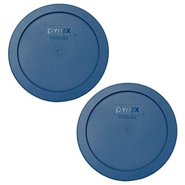 Pyrex 7201-PC 4 Cup Blue Spruce Food Storage Replacement Lid (2-Pack) - Made in USA