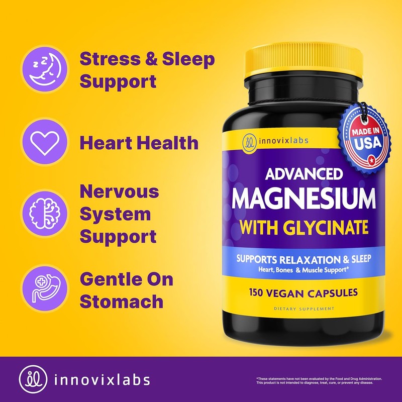 InnovixLabs Advanced Magnesium Capsules - 150 Ct, 210 mg -