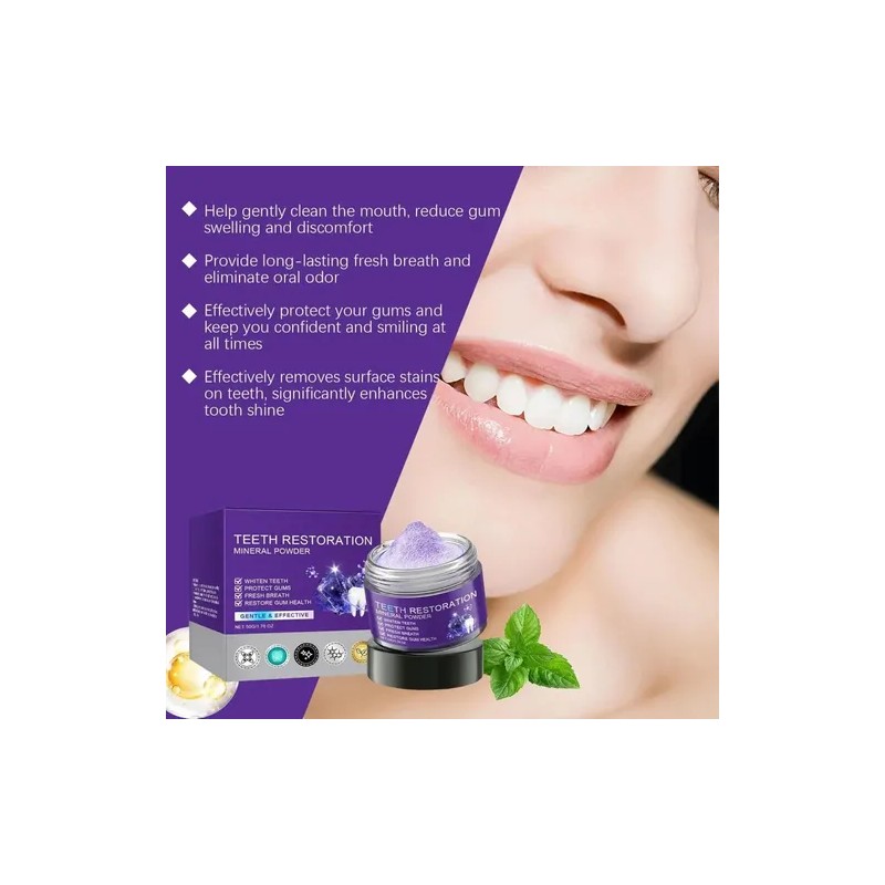 Polvo Mineral Para La Restauración De Dientes, Protege Las E