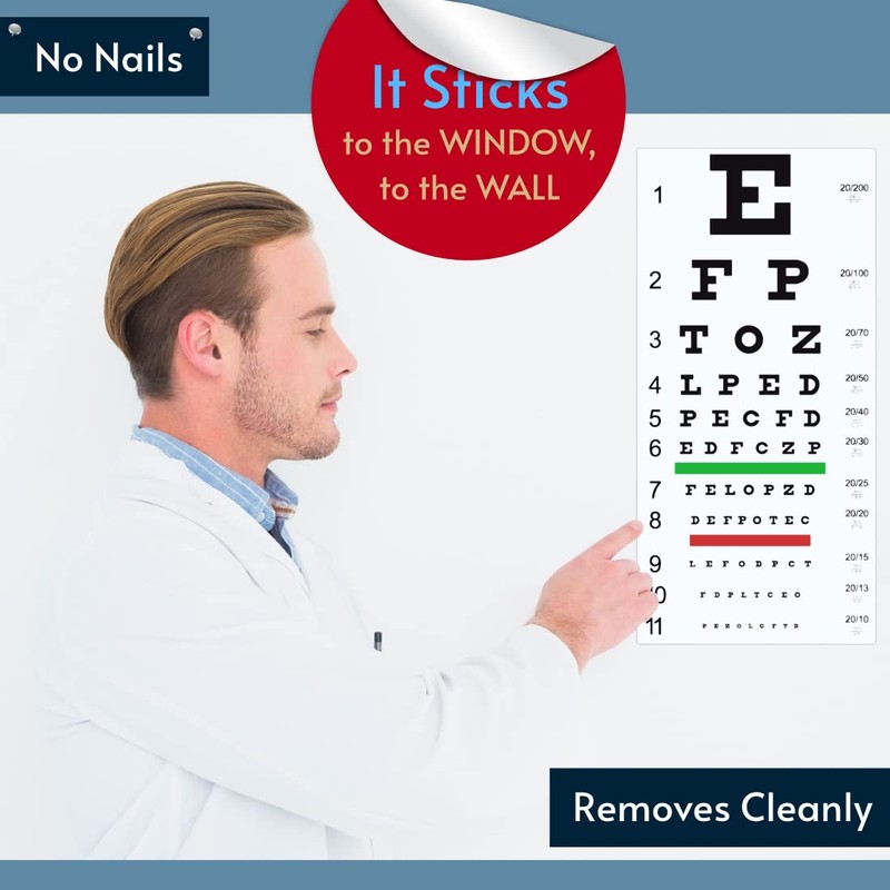 TRUSTY Snellen Eye Chart for Eye Exams at 10 Feet