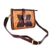 Bolsa de cuero para mujer, hecha a mano, cuero de