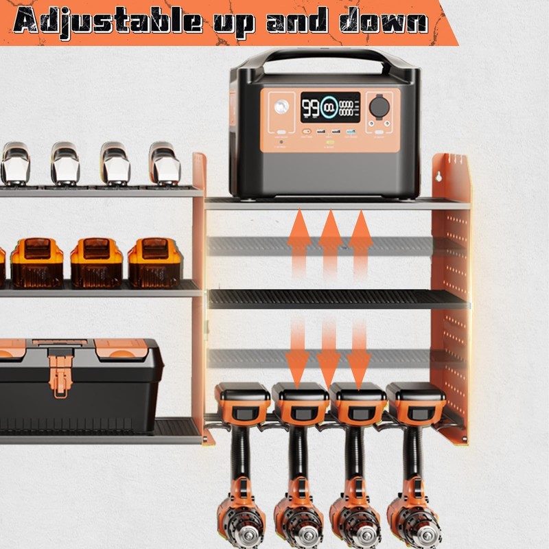 Xankzi Power Tool Organizer with Charging Station Wall Mount, 3