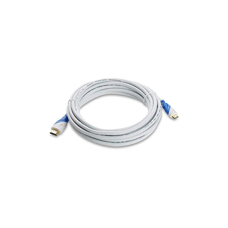 miniHDMI Cable | 1.5 m | White/Blue | HDMI 2.0