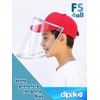 Careta Protección Faceshields4all Amplia Con Gorra de Color Rojo para