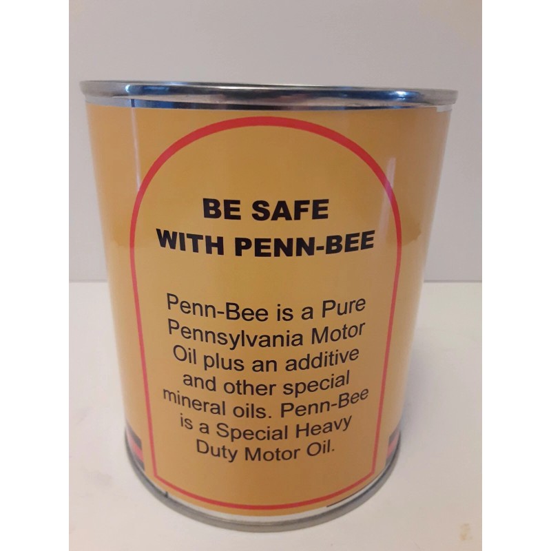 Penn-Bee Vintage Penn-Bee Motor Oil Can 1 qt. - (