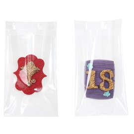 TEMLQPACK 200Pcs 4 x 6Inch Cellophane Bag Cookies Bags Soap Bags Chocolate Covered Oreo Bags Macaron Bags Browine Bags Truffle Treat Candy Gift Cello Bag for Party Favor Bags Wedding Christmas