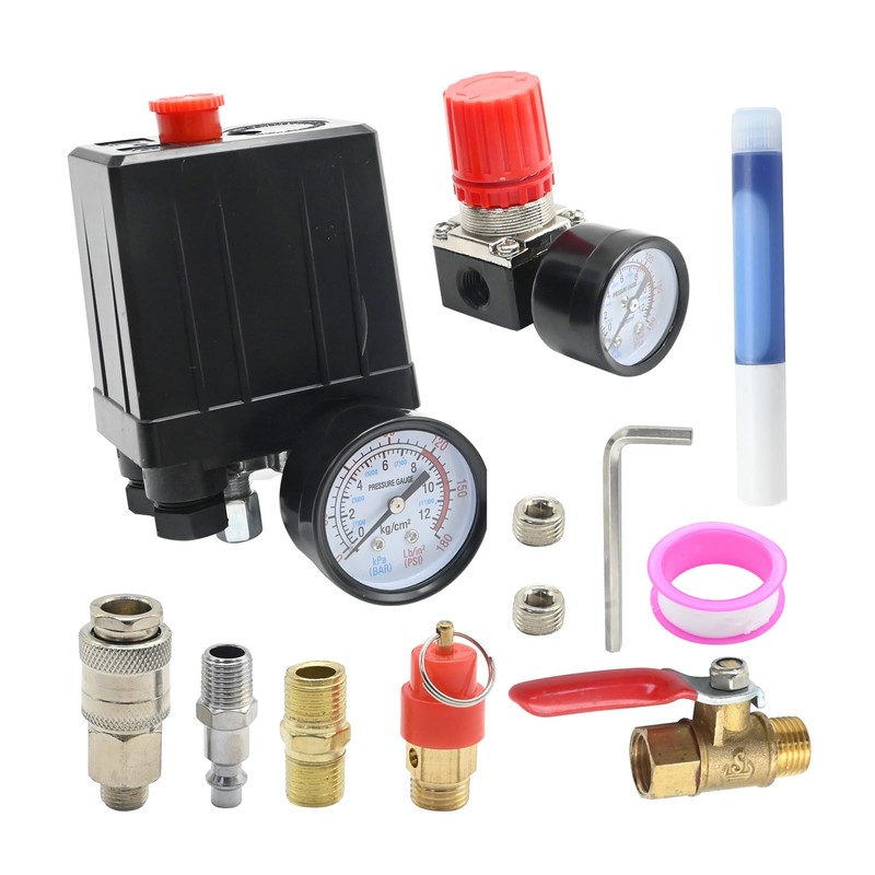 EATAKWARD Air Compressor Pressure Switch Control Valve, 0-180PSI Pressure Regulator