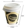 ARBUTUS 48 Disposable Cardboard Coffee Cups 4oz with 48 Plastic
