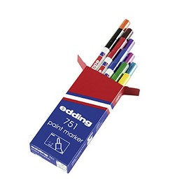 Edding e-751 Colour Marker for Dark or Transparent Materials 1-2mm Black/Red/Blue/Green/Yellow/Orange/Brown/Purple/Pink/Sky Blue