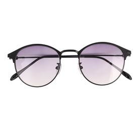 Blue Ray Blocking Reading Glasses Bifocal High Definition Fashionable Portable Presbyopic Glasses Sand Black Frame Progressive Grey +150