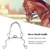 120mm Horse Mouth Snaffle with Chain Stainless Steel Horse Bit