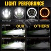 Unbranded 7Inch Round LED Headlight Angel Eyes DRL for Chevy