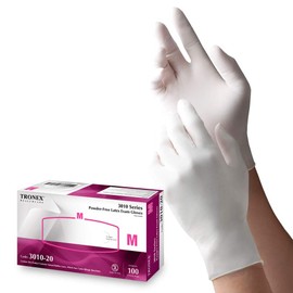 TRONEX 3010-Latex Exam Glove, Powder-Free, Smooth Finish (100, Large)