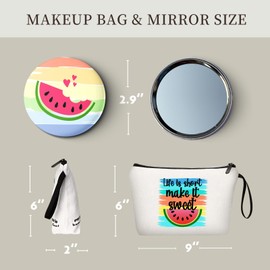 KONSOM - Regalos para amigas y mujeres, regalos divertidos para mujeres, regalos para hermanas, bolsa de maquillaje con espejo, regalos de cumpleaños para mujer, regalos especiales para ella, regalos