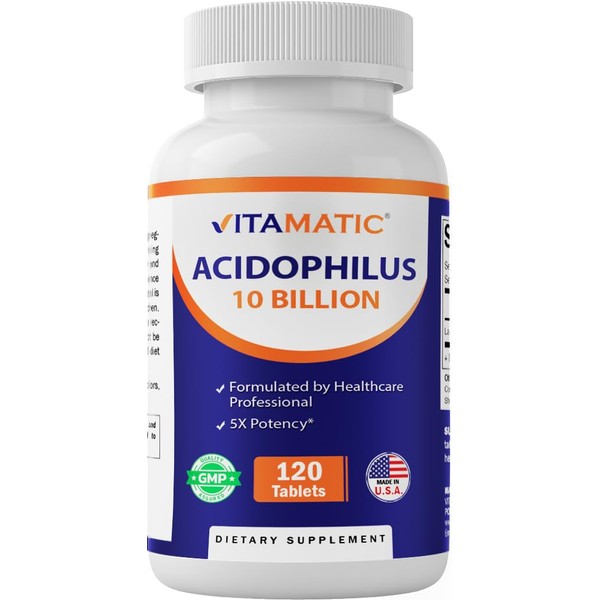 Vitamatic Acidophilus Probiotic - 10 Billion CFU - 5X Potency
