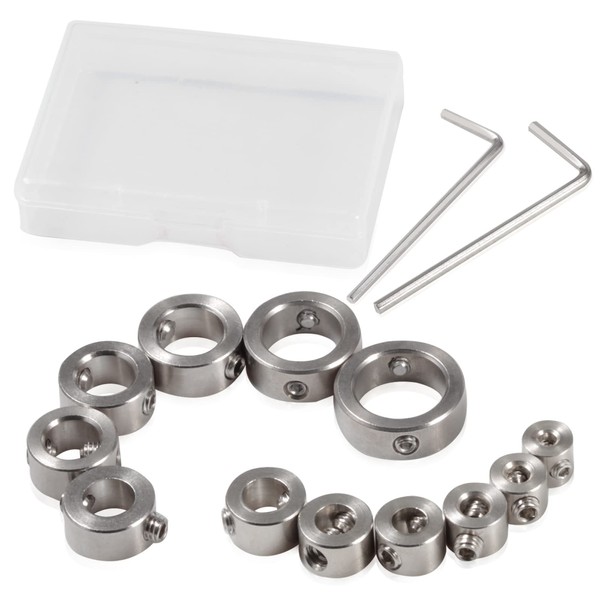 SPEEDWOX Drill Bit Depth Stop Collar Set Includes 12 Pcs