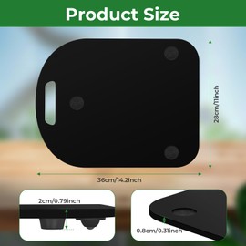 Gucass Sliding Board for Thermomix TM6/TM5, Rolling Board for Thermomix with Wheels, Quick Moving & Protection for Food Processor TM, Thermomix for Acrylic Underlay, Black