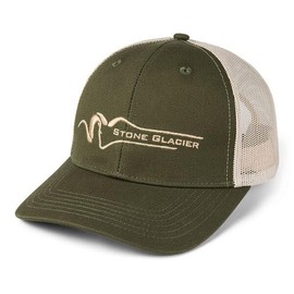 Stone Glacier SG Classic Trucker Hat, Defense Personnel/Tan, Low-Profile Fit, Snap Back, Cotton/Polyester Blend (60007-MG-OSFM)