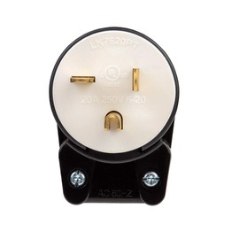90 Degree Right Angle Nema 6-20P 20A 250V Plug T-Blade Industrial Plug, Easy Assembly 20Amp 250Volt USA Canada 3-Prong Male Angled 20A Plugs, 12-Directions Rotatable 6-20P,