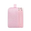 Twofold Cute Makeup Bag for Girls, Portable Pink Cosmetic Bag,