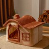 Jiupety Bear Cat House for Cat, Chimney Cat Houses for