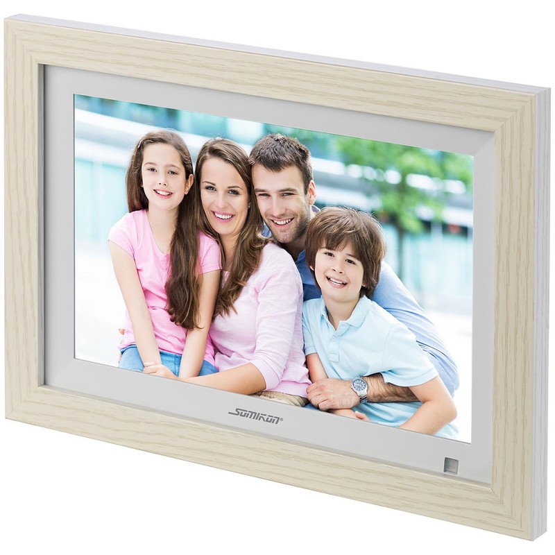 Somikon Accessories for App Picture Frame: Light Wooden Frame for