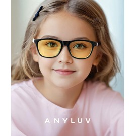 ANYLUV Blue Light Glasses for Kids, Stylish Protection Glasses for Gaming, Kid Blue Light Glasses Reduce Eye Strain