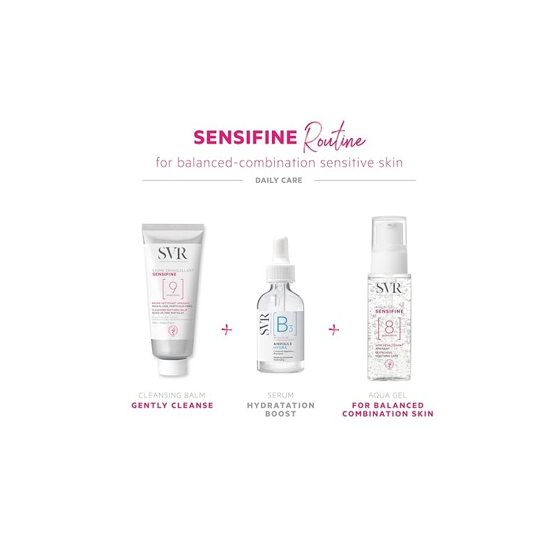 SVR Sensifine Aqua-Gel Hidratante Facial para Piel Sensible con Pantenol,