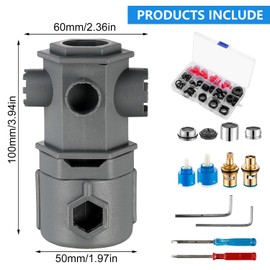 peuqcen 16-in-1 Tap Wrench Set, Easy to Use, Wrench Tool Set for Tap, Versatile, Tap Wrench, for Quick Installation of Kitchen Faucets (Grey)