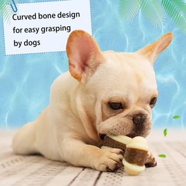 SPEREELER Dog Bones Chew Toys for Aggressive Chewers, 2 Pack Real Beef Flavor,Indestructible Dog Teething Chew Toys for Large/Medium/Small Breed,Tough Dog Toy with Durable Nylon