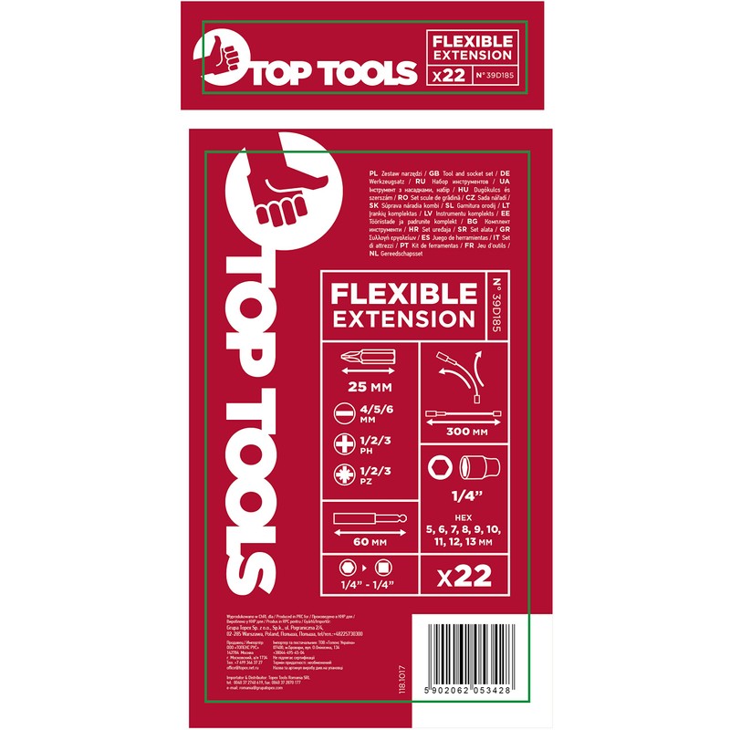 Flexible Screwdriver Set with Bits and Sockets