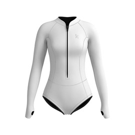 KMT Wetsuit for Women, Womens Long Sleeve Shorty Wet Suits 2mm Front Zipper Springsuit