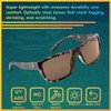 Flying Fisherman Waypoint Rectangular Sunglasses, Matte Tortoise Frame/Amber Lens, M