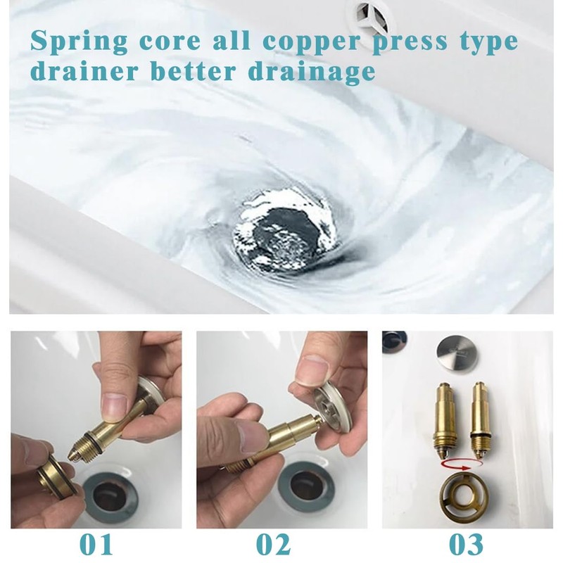 EIHI Pack of 4 Pop Up Replacement Spigots Made of
