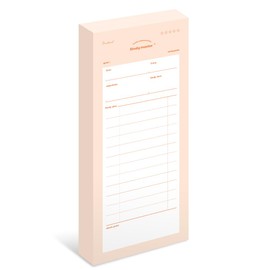 MUNID Handy Notepad, 80 sheets, 2.6 inches X 5.7 inches, 3 options, non-stickable note pad (Study Plan)
